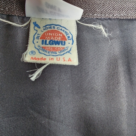 Vtg Women's Linen Midi Skirt ILGWU Black Side Zip USA Sz 12 - Picture 9 of 13